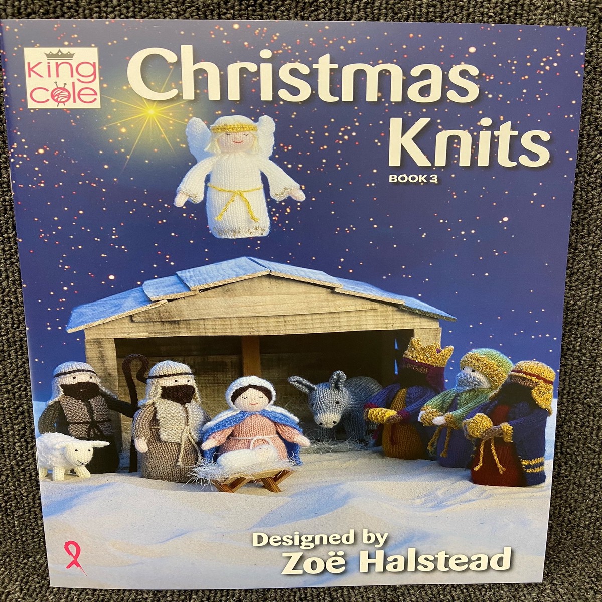 Zoe Halstead for King Cole Knitting Pattern Christmas Knits Book 3 Wreaths/Nativity