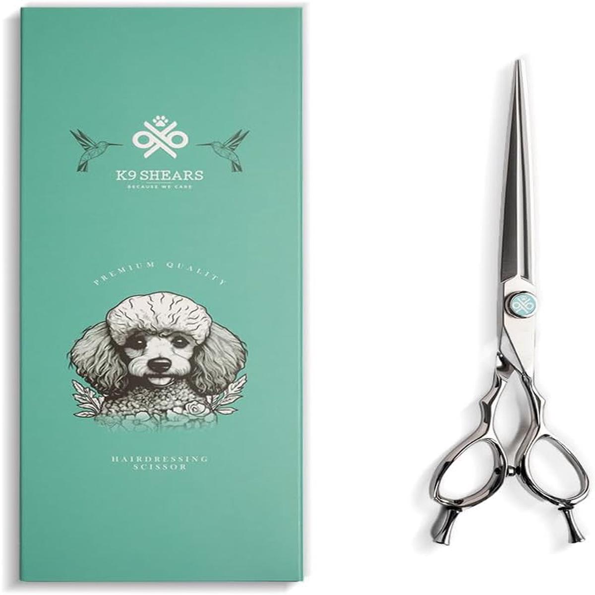 7 Dog Grooming Scissors with Sawtooth Blade  VG10 Japanese Steel Professional Pet Grooming Shears for Cats & Dogs  Precise Trimming  Lightweight, Ergonomic, Handcrafted Design  K9 Shears