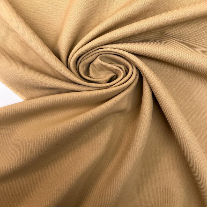 Bonded Yellow Brown Wool Twill