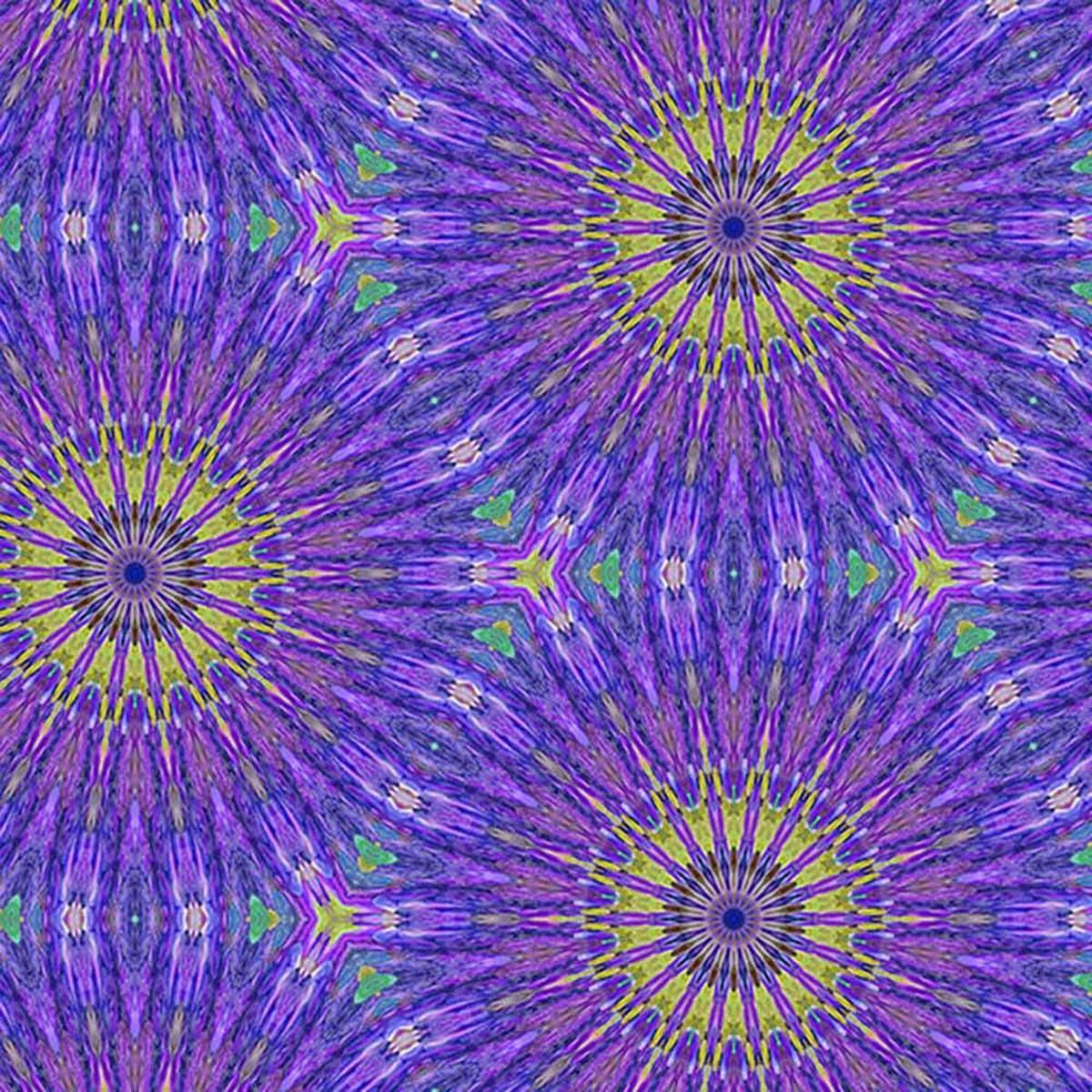 Hoffman Fabrics - Bubblelicious by Candy Quilt Designs - Digital Print - Kaleidoscope - Purple - 108" 3-Yard Back Pack